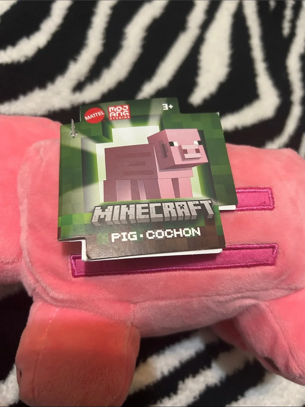 NWT Mojang Minecraft Pig Plush